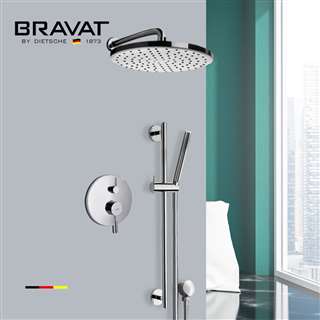 Bravat Wall Mount Bathtub And Shower Faucet With Two Way Valve