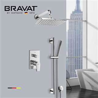 Bravat Wall Mount Bathtub And Shower Faucet With Two Way Valve