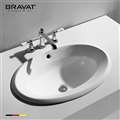 Bravat Classic Vessel Shell Shaped Deep Bathroom Sink