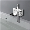 Bravat Chrome Finish Wall Mount Faucet With Hand Held Shower