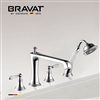 Bravat Bathtub Faucet With Handheld Shower In Chrome