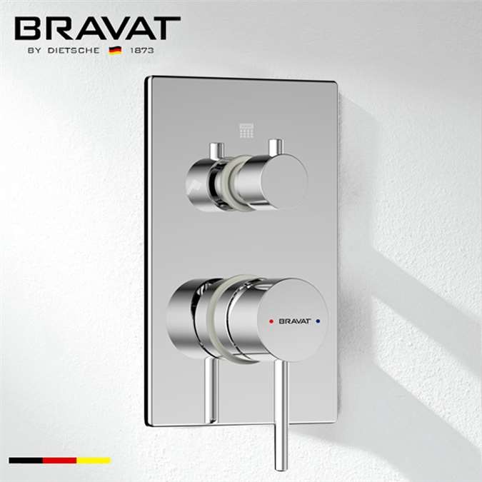 Bravat Chrome Finish 2-Way Hot & Cold Shower Mixer Valve