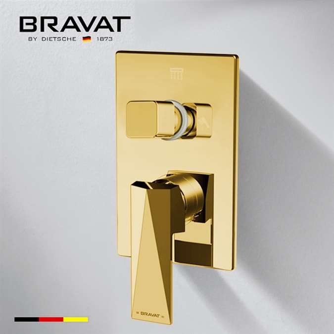 Buy Bravat Shower Mixer In Gold Finish 15-Days Sale!