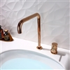 Deck Mount Single Handle Faucet In Rose Gold Finish