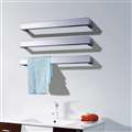 BathSelect 3 Bar Wall Mount Electric Towel Warmer In Chrome Finish