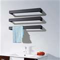 BathSelect Stainless Steel 3 bar Wall Mount Electric Towel Warmer With Polished Switch In Dark Oil Rubbed Bronze Finish