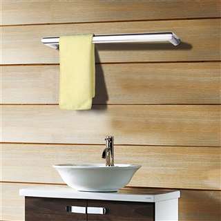 BathSelect Stainless Steel Single Rail Electric Towel Warmer