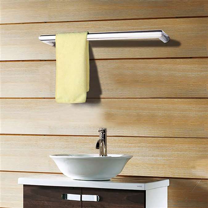 BathSelect Stainless Steel Single Rail Electric Towel Warmer