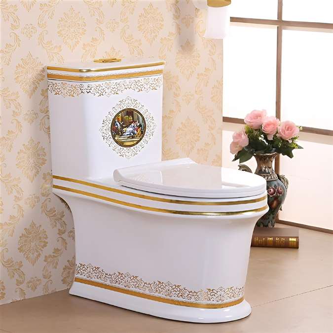 Lavatory in White and gold