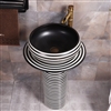 Pedestal With Sink Bowl In Monochrome Design