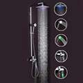 Petra Hotel LED Rainfall Shower Set in Chrome Finish