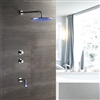 Leo Hospitality Chrome Finish LED Shower Set with Mixer and LED Faucet