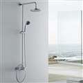 Adela Hotel Wall Mount Round Shower Set in Chrome Finish