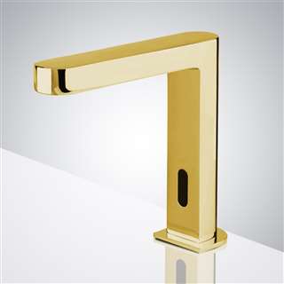 BathSelect Polished Gold Superb L-Body Automatic Motion Sensor Faucet