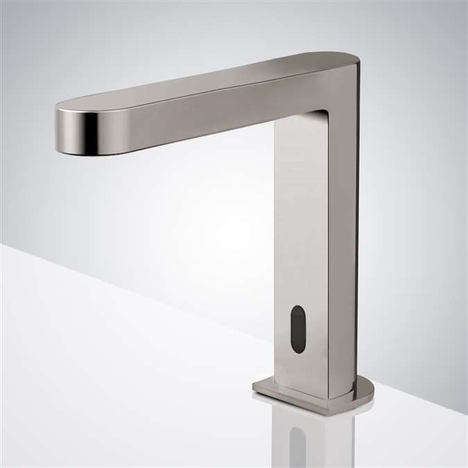 BathSelect Brushed Nickel Superb L-Body Automatic Motion Sensor Faucet