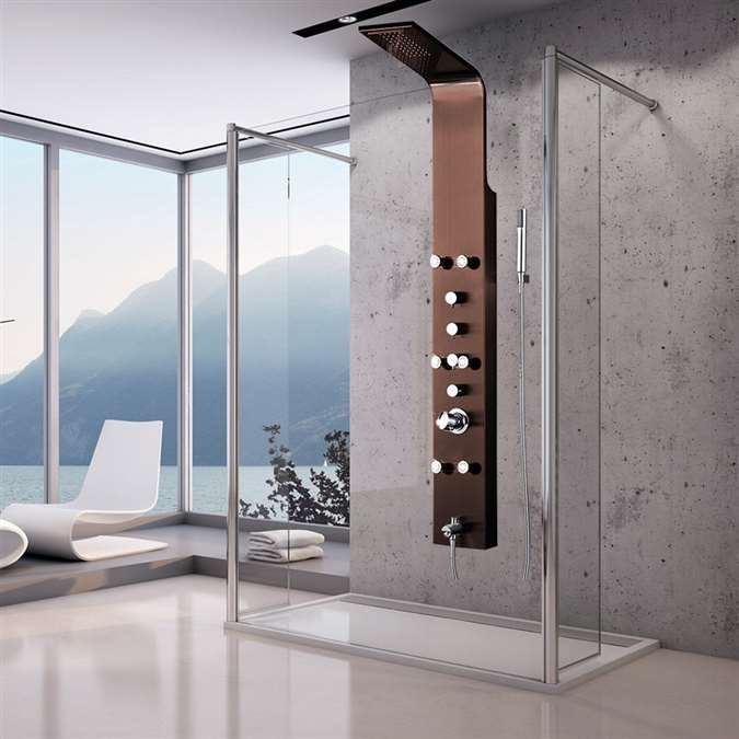 Shower Panel Tower Oil Rubbed Bronze Jet Massage Sprayer