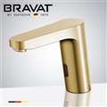 For Luxury Suite Bravat Mina Commercial Brushed Gold Automatic Motion Sensor Faucet