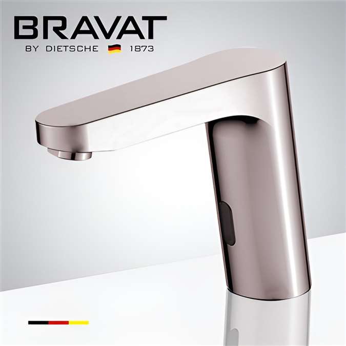 Hotel Bravat Mina Commercial Brushed Nickel Automatic Motion Sensor Faucet