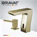 Bathselect Brushed Gold Bathroom sensor motion faucets