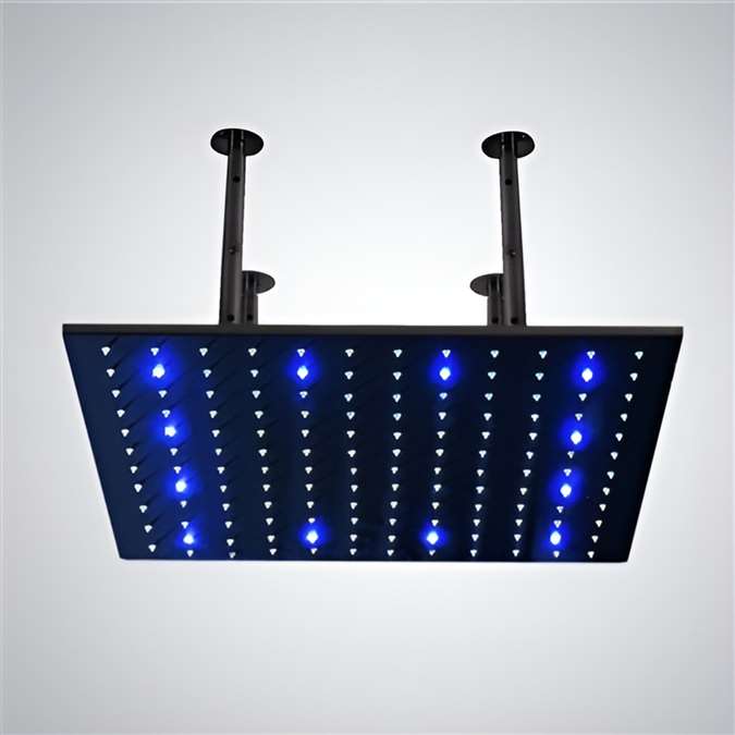 For Luxury Suite Fontana 40" Dark Oil Rubbed Bronze Square Color Changing LED Rain Shower Head