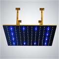 Gold Plated shower head multicolor led