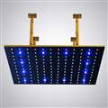 For Luxury Suite 24" Gold Tone Square Color Changing LED Rain Shower Head