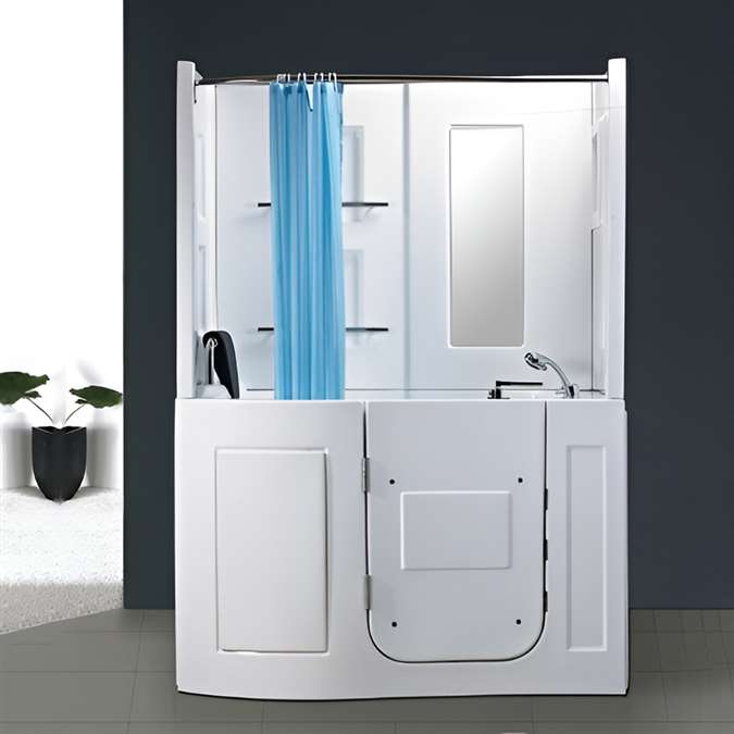 BathSelect Antalya Spacious Walk-In Shower Tub Set