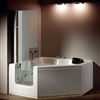 BathSelect Genoa 1.35m High Glass Door Walk-in Bathtub Shower