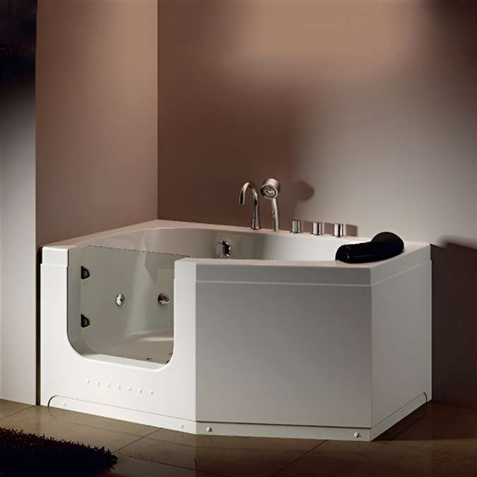 BathSelect Bologna 1.35m Water Suction Low Step Walk-in Bathtub