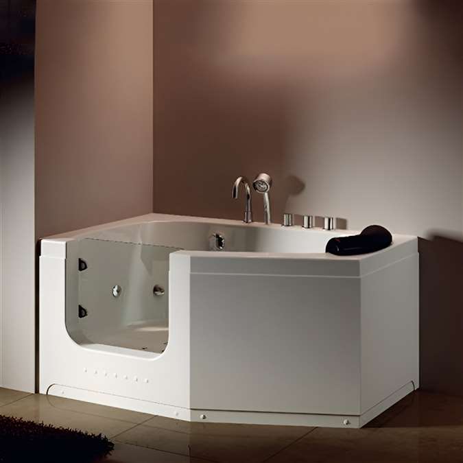 BathSelect Turin Square Bathtub Walk-in Tubs Shower Set