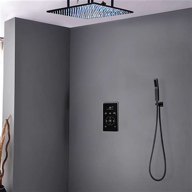 Milan 20" SPA Wall Mount 3 Way Shower Head With Intelligent Digital Mixer Shower Set In Dark Oil Rubbed Bronze Finish