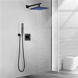 Allora 10" Wall Mount Shower Set In Matte Black Finish