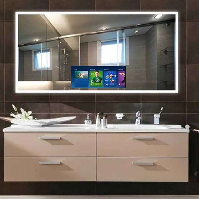 Hotel Home Rectangle LED Lighted Bathroom Wall Mounted Vanity