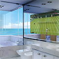 BathSelect Rectangular Frameless Smart Television Mirror With Intelligent Control Functions