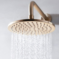 Hostelry BathSelect Rio Round Stainless Steel Wall Mount Rainfall Shower Head In Brushed Gold Finish