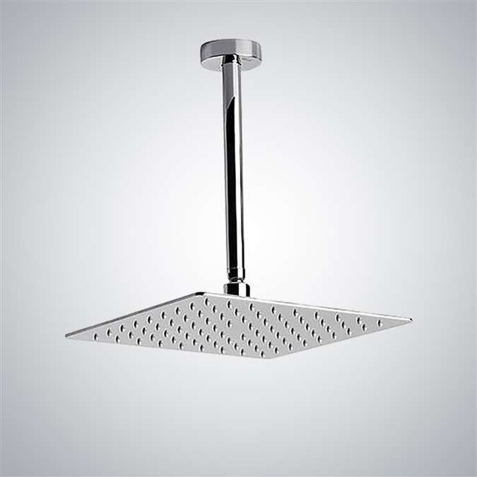 Reno Contemporary Style Chrome Finish Rain Square Shower Head