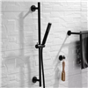 Peru Solid Brass Wall Mount Matte Black Handheld Shower Set