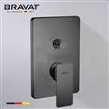 Bravat Solid Brass Square Shower Mixer Control Valve In Dark Oil Rubbed Bronze Finish