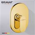 Bravat Wall Mount Shower Valve Mixer In Gold Finish