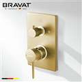 Bravat Brushed Gold  2-Way Shower Mixer Control Valve