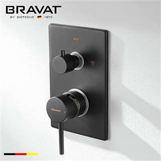 Bravat Solid Brass Dark Oil Rubbed Bronze 2-Way Shower Mixer Control Valve