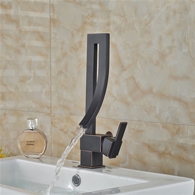 Oil Rubbed Bronze Designer Single Lever Bathroom Sink Faucet