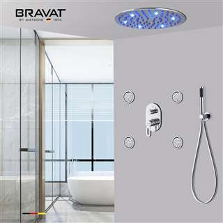 Fontana Shower System Thermostatic Shower Head Body Massage Spray