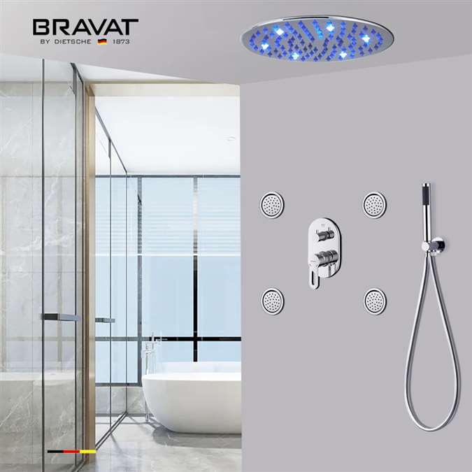 Fontana Shower System Thermostatic Shower Head Body Massage Spray