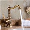 Antique Single Lever Bronze copper Finish Bathroom Sink faucet