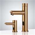 Hostelry Solo Gold Tone Automatic Commercial Sensor Faucet and Soap Dispenser