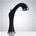 Bathselect Matte Black and Chrome Bishop Commercial Motion Sensor Faucet