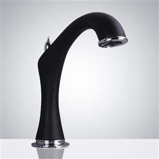 Bathselect Matte Black and Chrome Bishop Commercial Motion Sensor Faucet