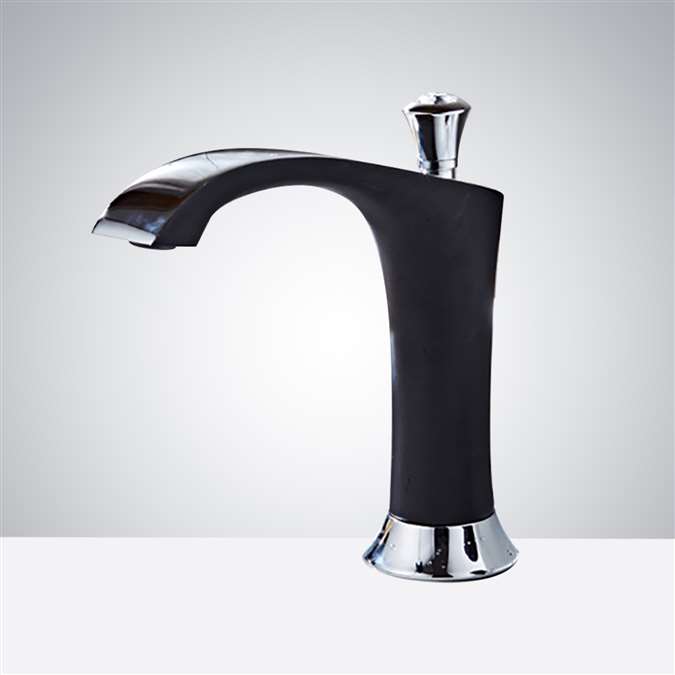 BathSelect The Rook Chrome Matte Black Commercial Motion Sensor Faucet