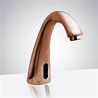 Rose Gold Solid Brass Deck Mount Commercial Automatic Sensor Faucet